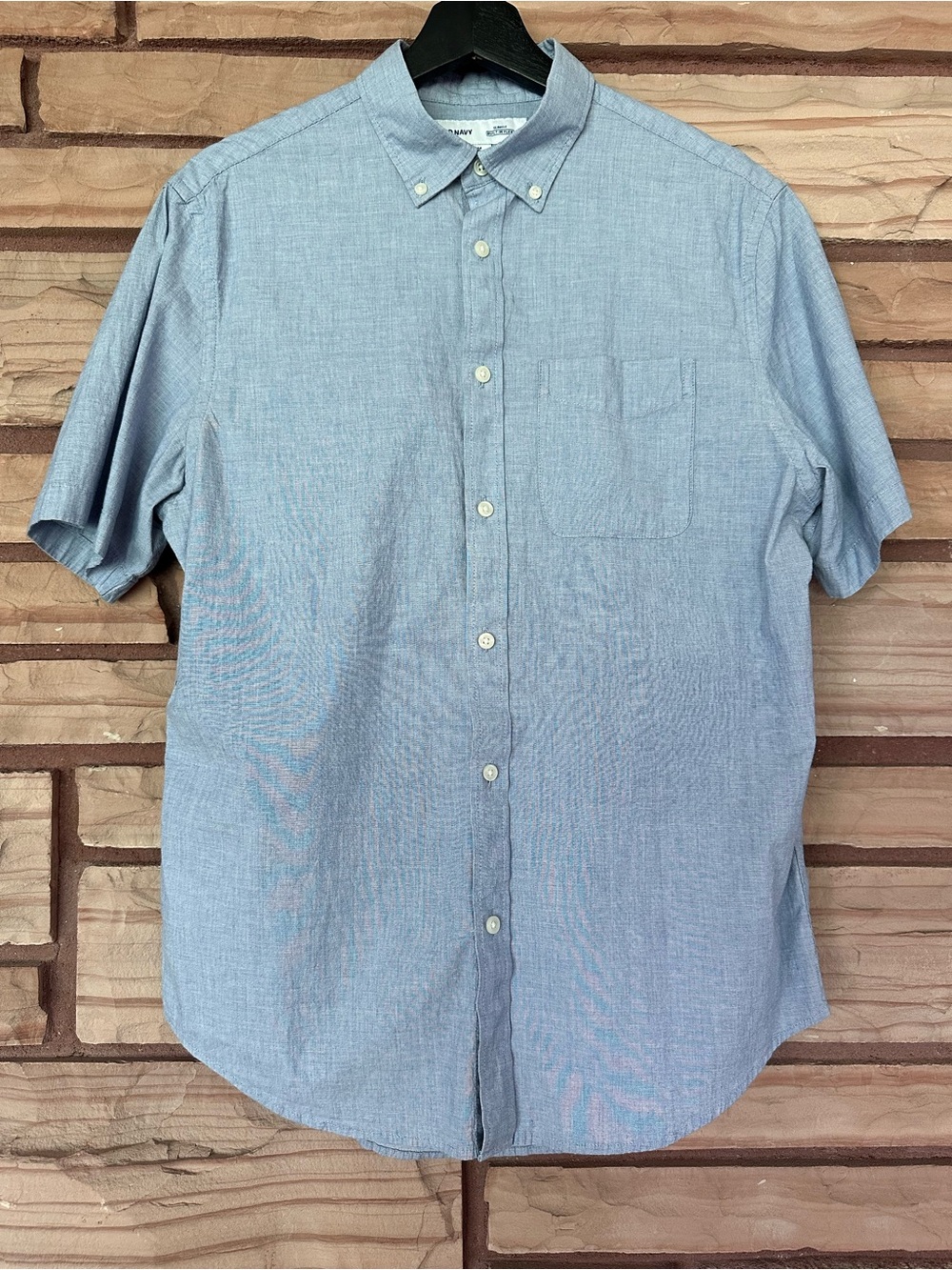 Slim-fit Chambray Cotton Button-up